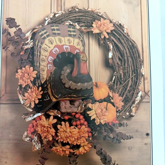 VTG 90s Halloween Wreath Pattern Instruction Lot Michaels Crafts Thanksgiving - Picture 13 of 13